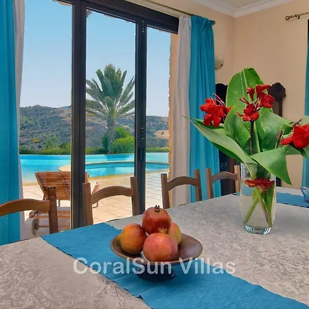 Villa Amazing Luxury Villa, Enormous Heated Pool Jacuzzi, Gym, Games In Paphos, *