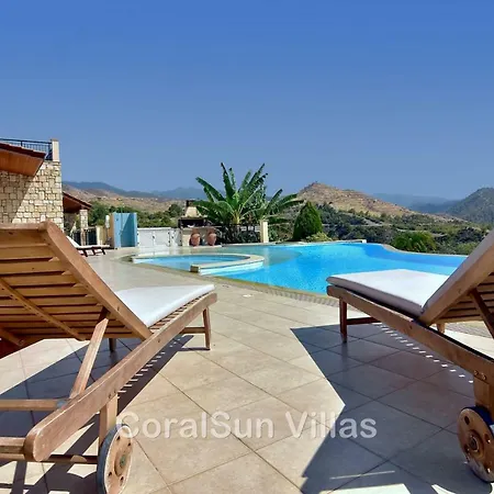 Amazing Luxury Villa, Enormous Heated Pool Jacuzzi, Gym, Games In Paphos, Argaka